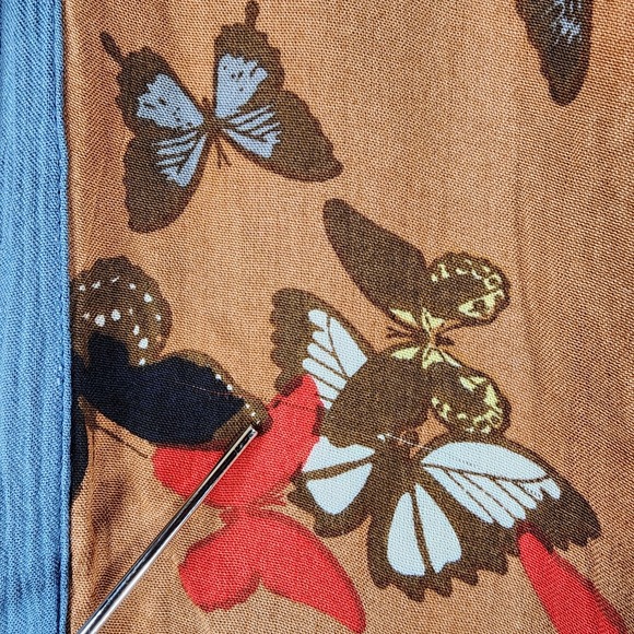 Free People Butterfly Kisses Open Front Kimono Duster Womens One Size Brown NWI - Picture 4 of 16